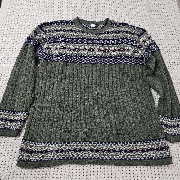 Vtg Fashion Bug Fair Isle Winter Sweater Size 18/20 - Picture 2 of 7